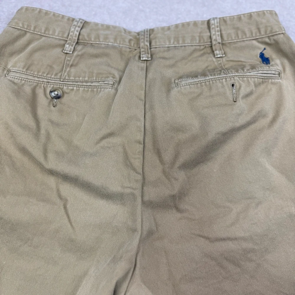 Polo Ralph‎ Lauren Men’s Khaki Chino Shorts Size 36 Relaxed Fit Casual Tan